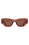 Raen Ynez 54mm Mirrored Square Sunglasses In Allegra/ Teak