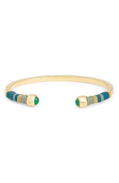 Gas Bijoux Sari Cuff In Green/ Gold