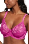 Montelle Intimates Montelle Intimate Muse Full Cup Lace Bra In Watermelon/ Champagne