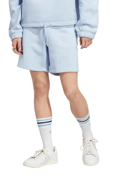 Adidas Originals Essentials Sweat Shorts In Blue Dawn/white