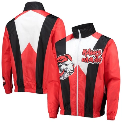Tones Of Melanin Red Winston-salem State Rams Anorak Full-zip Jacket