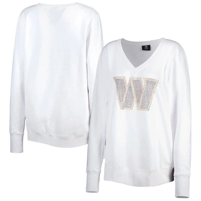 Cuce White Washington Commanders Square Neck Pullover Sweatshirt