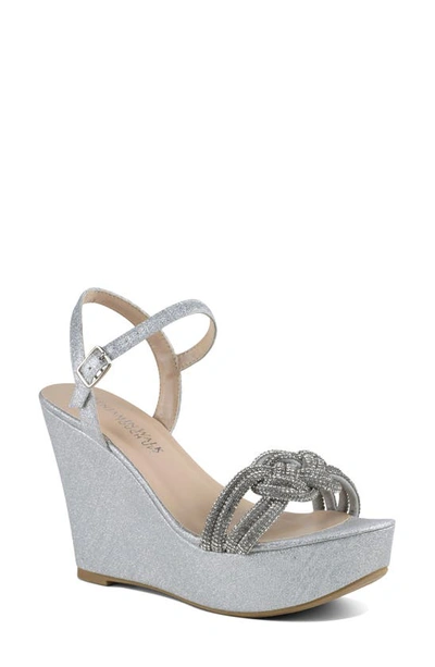 Touch Ups Gemini Platform Wedge Sandal In Silver