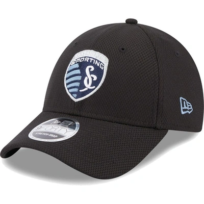 New Era Black Sporting Kansas City Basic 9forty Mesh Snapback Hat