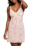 Montelle Intimates Lace Bust Support Chemise In Flower Field