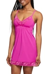 Montelle Intimates Lace Bust Support Chemise In Watermelon