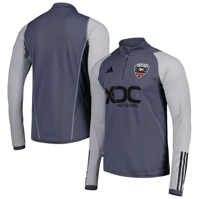 Adidas Originals Adidas Gray D.c. United 2023 On-field Aeroready Quarter-zip Training Top