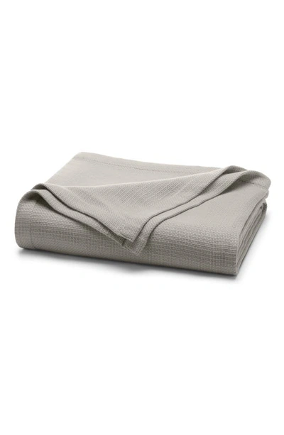 Boll & Branch Woven Organic Cotton Blanket In Pewter