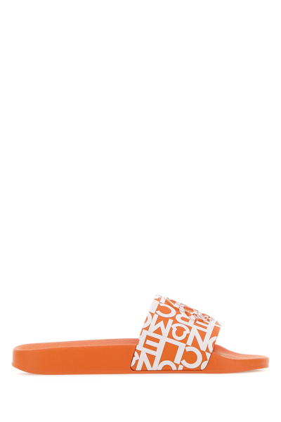 Moncler Jeanne Logo Slider In Orange