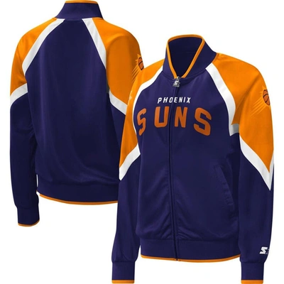 Starter Purple Phoenix Suns Slam Dunk Raglan Full-zip Track Jacket