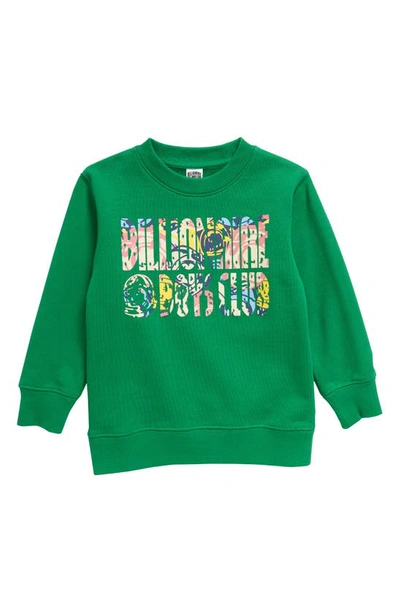 Billionaire Boys Club Kids' Little Boy's & Boy's Logo Printed Crewneck Sweatshirt In Green