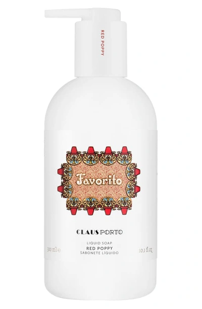 Claus Porto Favorito Red Poppy Liquid Soap, 10 oz