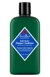 Jack Black Unisex Double-header Shampoo + Conditioner 16 oz Hair Care 682223040867 In Black
