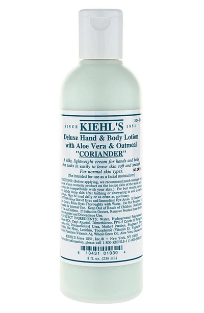Kiehl's Since 1851 1851 Deluxe Hand & Body Lotion With Aloe Vera & Oatmeal In Coriander
