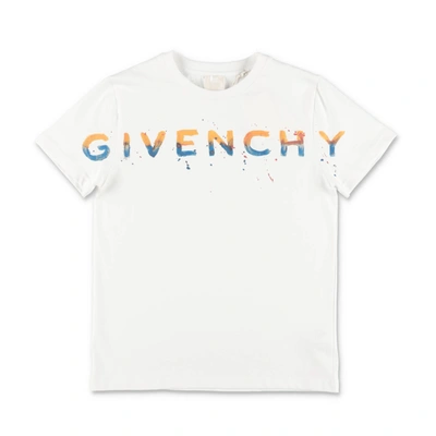 Givenchy Kids' White T-shirt Boy In Bianco