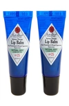 Jack Black Intense Therapy Lip Balm Spf 25 Duo In Mint