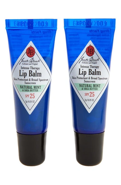 Jack Black Intense Therapy Lip Balm Spf 25 Duo In Mint
