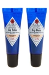 Jack Black Intense Therapy Lip Balm Spf 25 Duo In Grapefruit Ginger