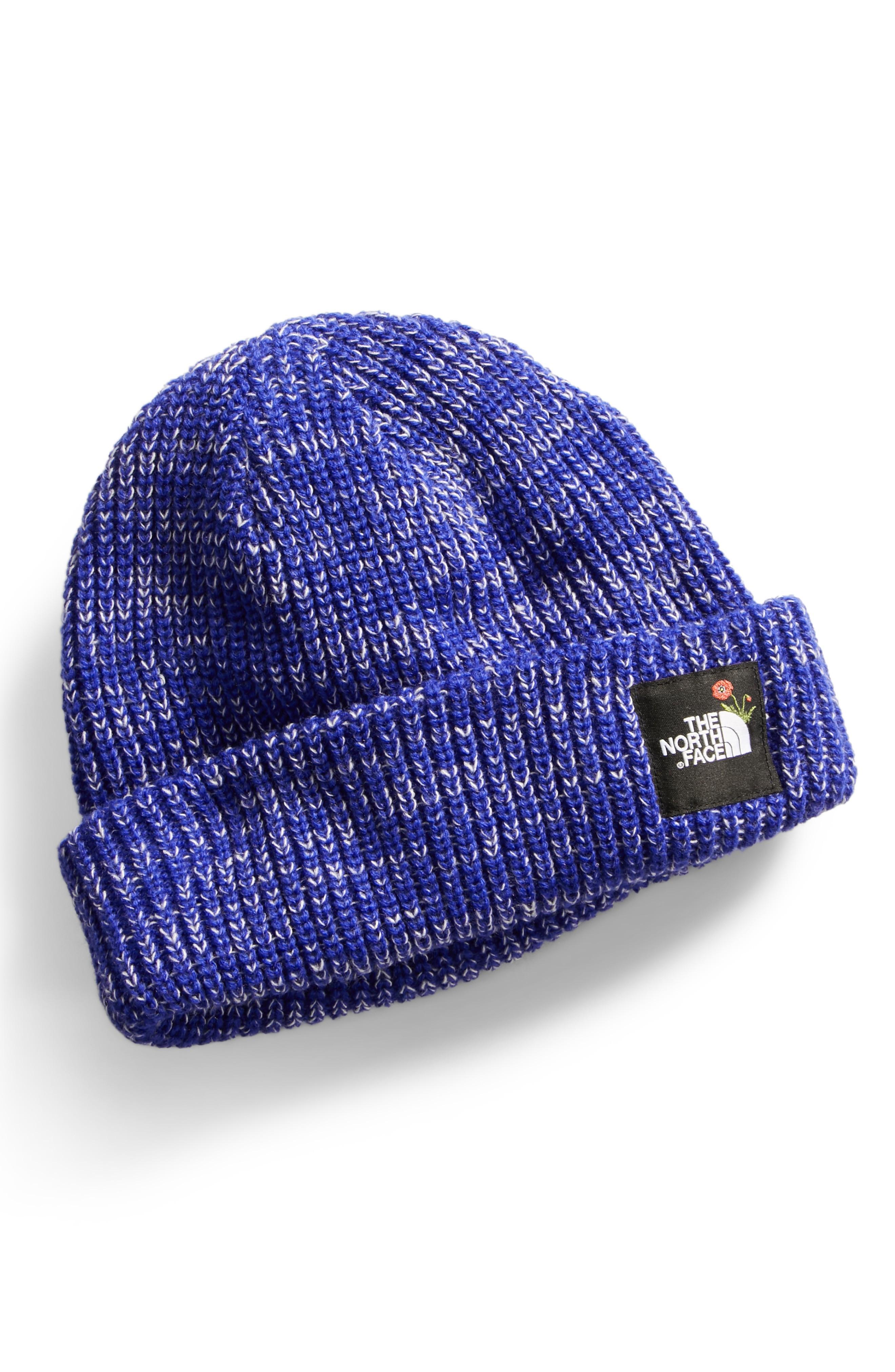 blue north face beanie