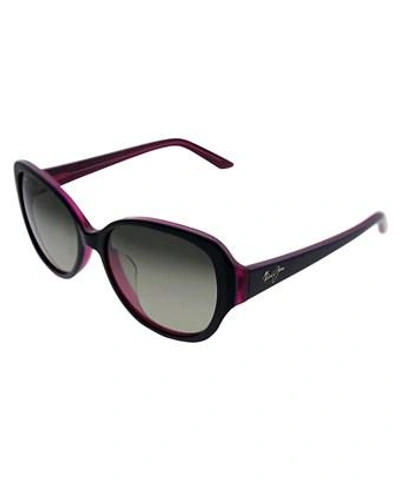 Maui Jim Swept Away 56mm Polarizedplus2 Sunglasses Blue Raspberry Neutral Grey In Blue Shiny grey Gradient Polar ModeSens