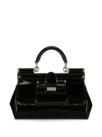 Dolce & Gabbana Mini Sicily Handtasche In Black