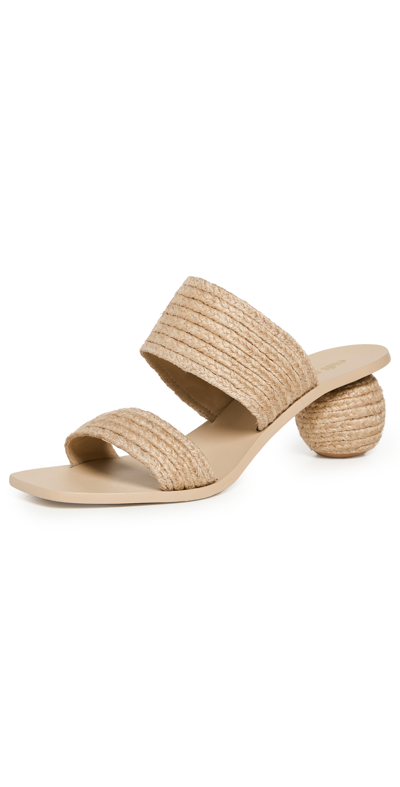 Cult Gaia Jila Jute Sphere-heel Sandals In Natural