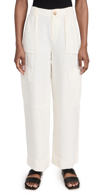 Vince Wide-leg Cotton Cargo Pants In Bone