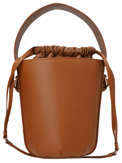 Chloé Leather Bucket Bag In Beige