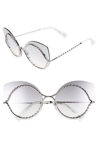 Marc Jacobs 61mm Rimless Cat Eye Sunglasses - Ruthenium