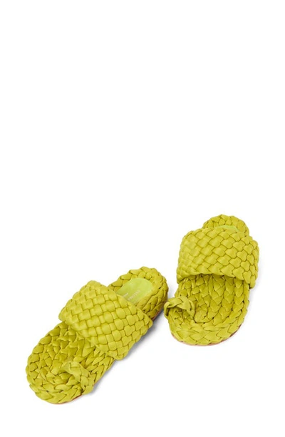 Paloma Barceló Malka Braided Sandals In Lime
