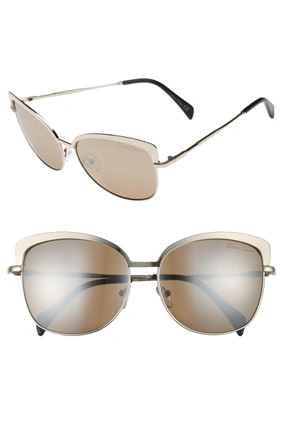 Draper James 60mm Cat Eye Sunglasses In Shiny Gunmetal