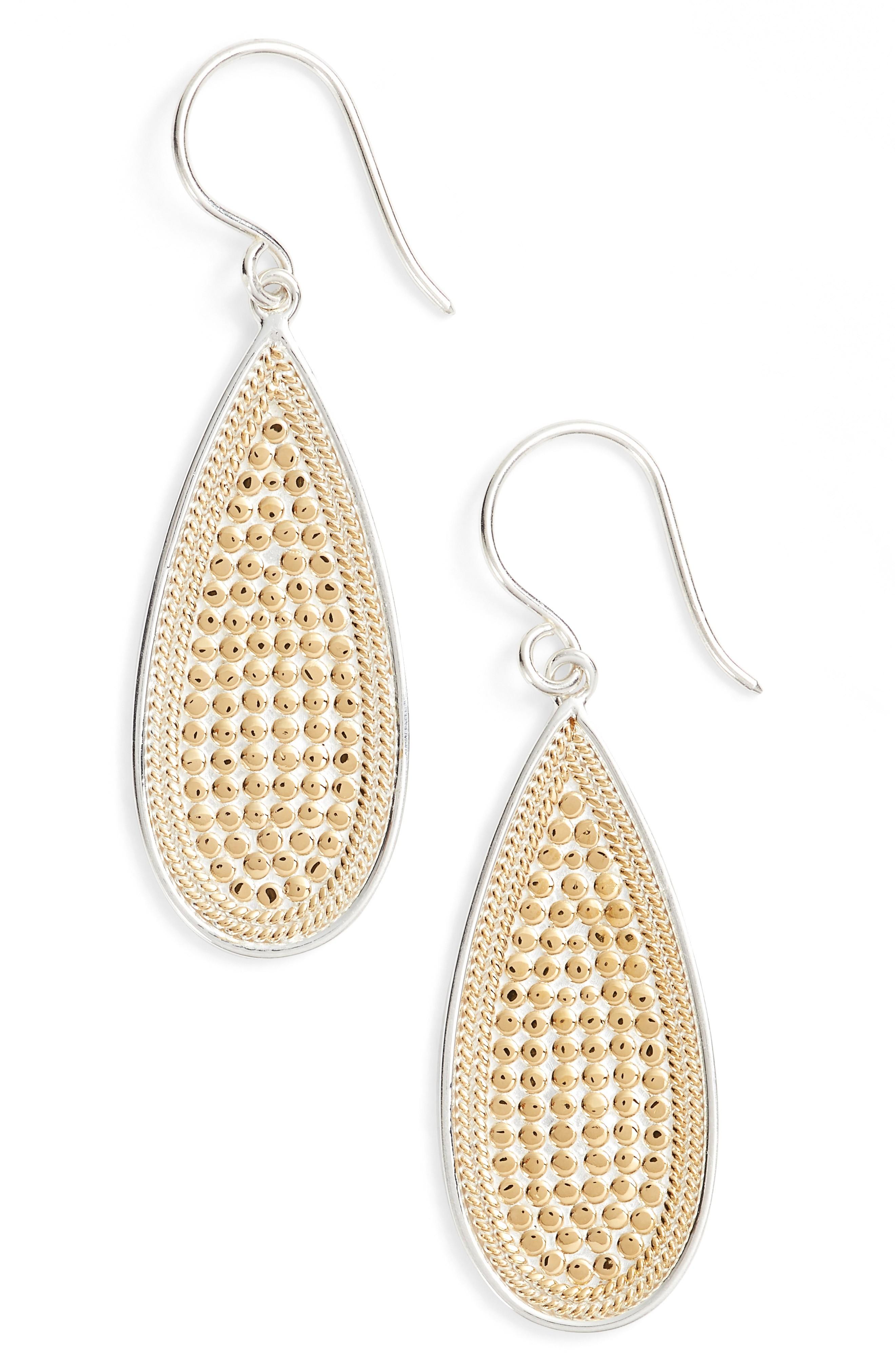 Anna Beck Long Oval Drop Earrings In Gold | ModeSens
