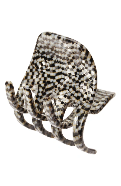 France Luxe Medium Gallery Jaw Clip In Opera Silver