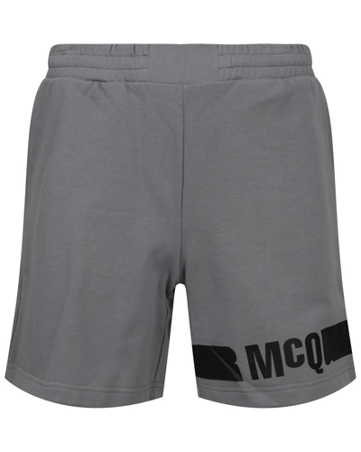 Mcq By Alexander Mcqueen Redacted Logo Sweatshort In Grey