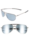 Smith Serpico Slim 2.0 60mm Chromapop Polarized Aviator Sunglasses - Silver/ Platinum Polar