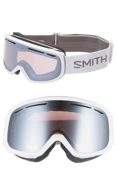 Smith Drift 178mm Snow Goggles In White/ Mirror