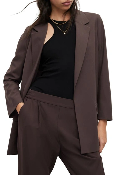 Allsaints Aleida Blazer In Cacao Brown