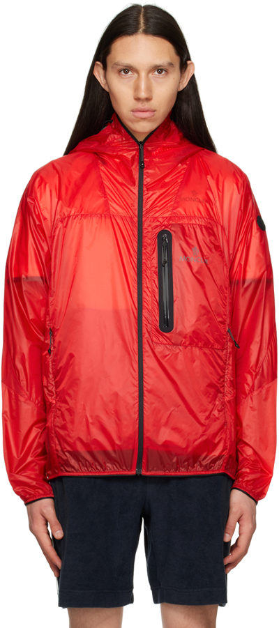 Moncler Diadem Packable Winderbreak Jacket In Red