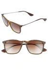 Ray Ban Youngster 54mm Square Keyhole Sunglasses - Clear Brown