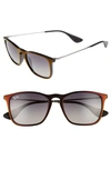 Ray Ban Youngster 54mm Square Keyhole Sunglasses - Red Gradient