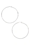 Melinda Maria Inside Out Station Hoop Earrings In Silver