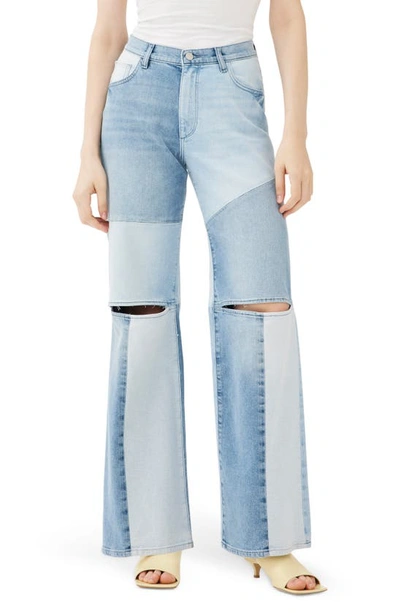 Dl1961 Zoie High Waist Wide Leg Jeans In Blue