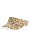 Tory Burch T Monogram Visor In Hazel
