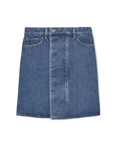 Cos Denim Mini Wrap Skirt In Blue