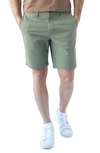 Devil-dog Dungarees 9-inch Performance Stretch Chino Shorts In Sea Spray