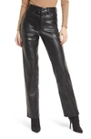 Good American Better Than Leather Faux Leather Good Icon Pants In Black