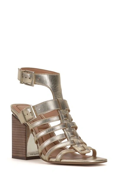Vince Camuto Hicheny Cage Sandal In Egyptian Gold Metallic