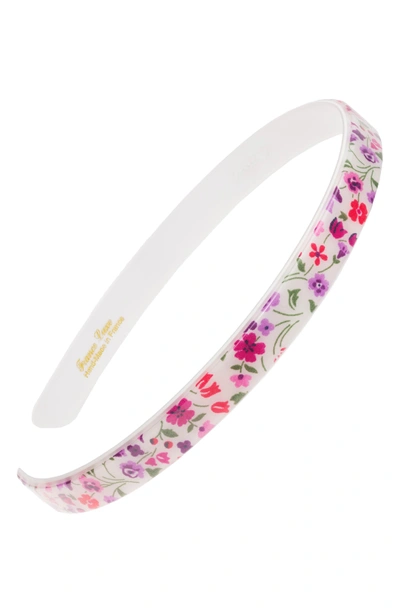 France Luxe Skinny Headband In Piccadilly Purple/ Pink