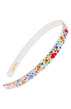 France Luxe Skinny Headband In Piccadilly Red/ Blue