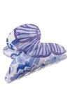 France Luxe 'mini Couture' Jaw Clip In Hypnotic Gardenia Blue